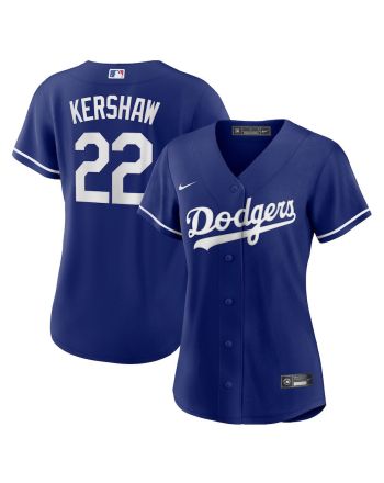 Clayton Kershaw 22 Los Angeles Dodgers Alternate Women Jersey - Royal