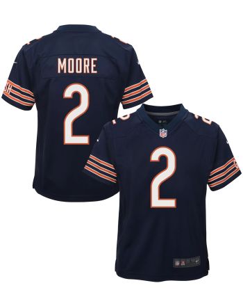 D.J. Moore 2 Chicago Bears Game Youth Jersey - Navy