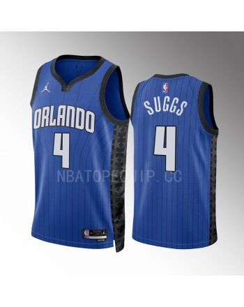 Jalen Suggs 4 2022-23 Orlando Magic Blue Statement Edition Jersey Swingman