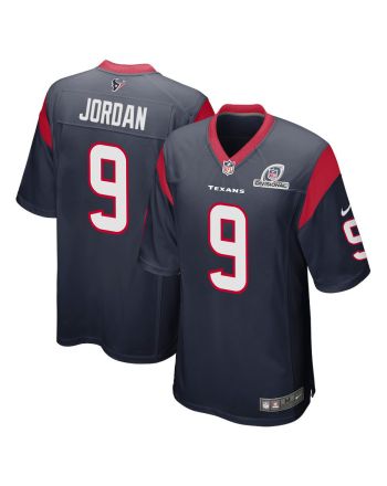 Brevin Jordan 9 Houston Texans 2024 Divisional Patch Game Men Jersey - Navy