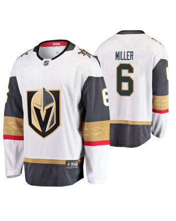 Men Vegas Golden Knights Colin Miller 6 Player Away White Jersey Jersey