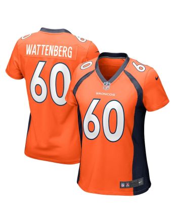 Luke Wattenberg 60 Denver Broncos Women's Game Jersey - Orange