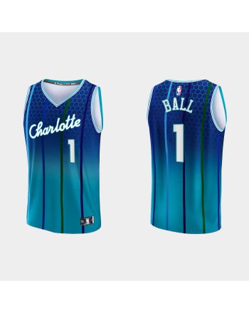 Charlotte Hornets 1 LaMelo Ball 2022-23 Blue Men Jersey