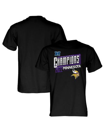 Minnesota Vikings 2022 NFC Conference Champions Kick T-Shirt - Black