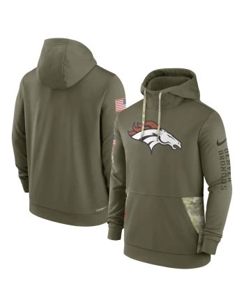 Denver Broncos 2022 Salute to Service Therma Performance Pullover Men Hoodie - Olive