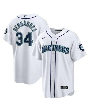 Felix Hernandez 34 Seattle Mariners 2023 Hall of Fame Home Men Jersey - White