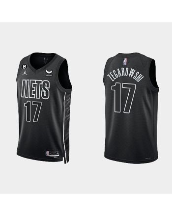 Brooklyn Nets 17 Marcus Zegarowski 2022-23 Statement Edition Black Men Jersey