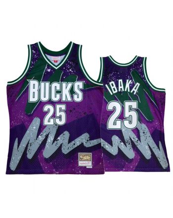 Serge Ibaka 25 Milwaukee Bucks Hyper Hoop Purple Throwback 90s Jersey