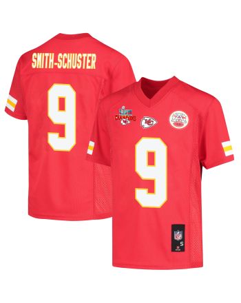 JuJu Smith-Schuster 9 Kansas City Chiefs Super Bowl LVII Champions 3 Stars Youth Game Jersey - Red