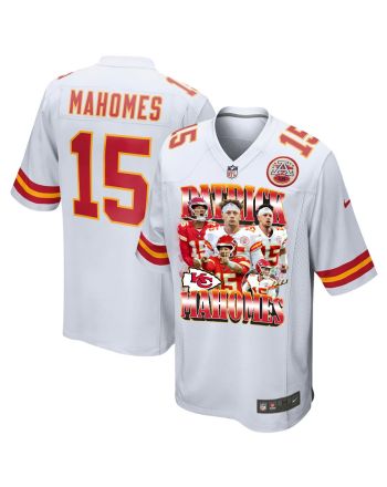 Patrick Mahomes 15 Kansas City Chiefs Red and Gold Reign Game Jersey - Men, White