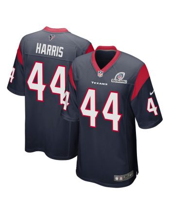 Marcell Harris 44 Houston Texans 2024 Divisional Patch Game Men Jersey - Navy