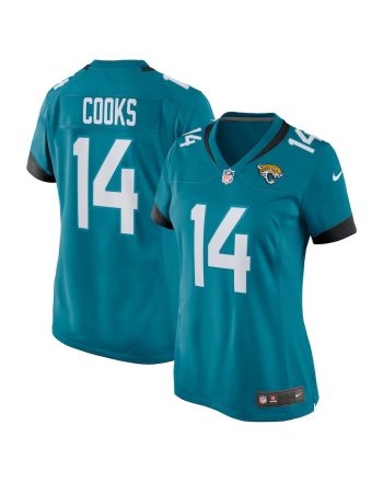 Elijah Cooks 14 Jacksonville Jaguars Women Team Game Jersey - Teal