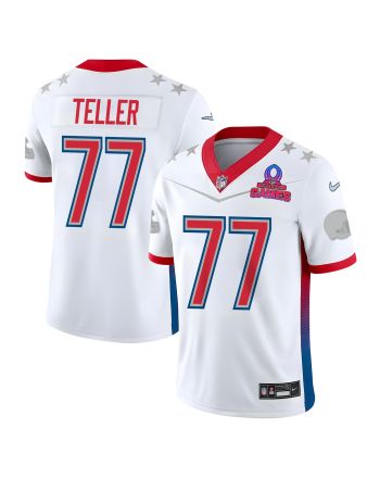 Wyatt Teller 77 Cleveland Browns Pro Bowl 2023 Patch Men Jersey - White