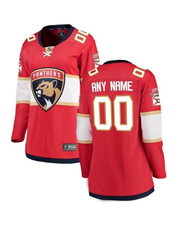 Florida Panthers Women's Home Breakaway Custom Jersey - Red