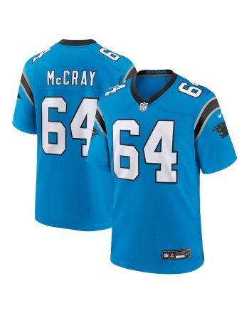 Justin McCray 64 Carolina Panthers Men's Alternate Game Jersey - Blue