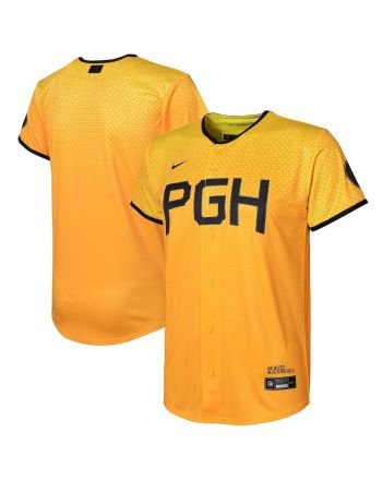 Pittsburgh Pirates 2023 City Connect Youth Jersey - Gold