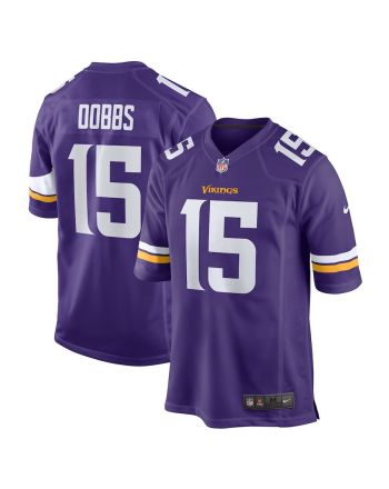 Joshua Dobbs 15 Minnesota Vikings Game Men Jersey - Purple