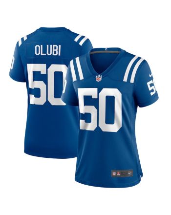 Segun Olubi Indianapolis Colts Women's Game Player Jersey - Royal