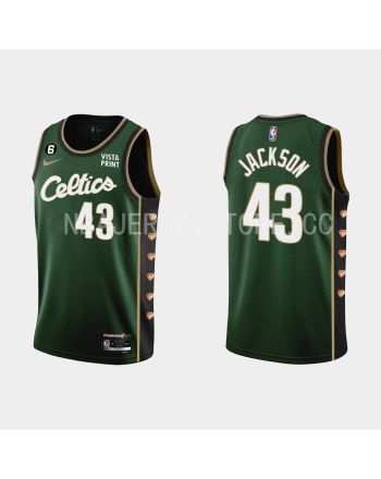 Boston Celtics 43 Justin Jackson 2022-23 City Edition Green Men Jersey