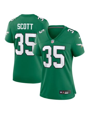 Boston Scott 75 Philadelphia Eagles Women Alternate Game Jersey - Kelly Green