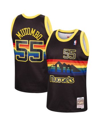 Dikembe Mutombo Denver Nuggets Mitchell &amp; Ness 1991-92 Hardwood Classics Reload Swingman Jersey - Black