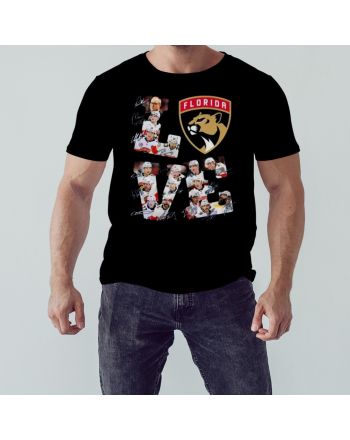 Florida Panthers Players Love Signatures T-Shirt- Black