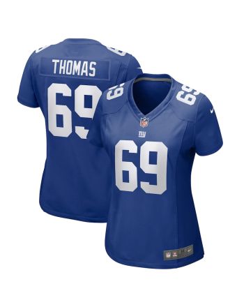 Jaylon Thomas 69 New York Giants Women Team Game Jersey - Royal