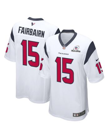 Ka'imi Fairbairn 15 Houston Texans 2023 Playoffs Patch Game Men Jersey - White