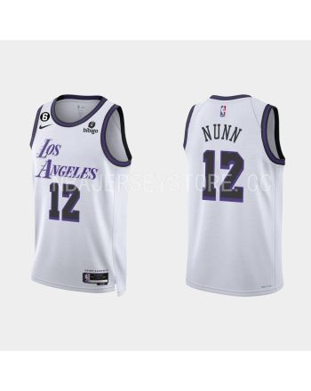 Los Angeles Lakers 12 Kendrick Nunn 2022-23 City Edition White Men Jersey