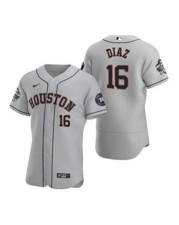 Houston Astros Aledmys Diaz 16 Gray 2022-23 World Series Jersey