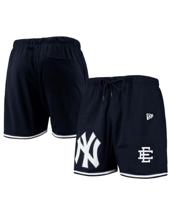 New York Yankees Team Standard Logo Mesh Shorts - Navy