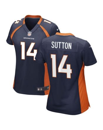 Courtland Sutton 14 Denver Broncos Women's Home Game Jersey - Navy