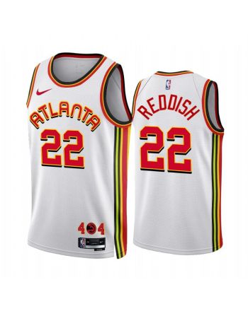 Atlanta Hawks 22 Cam Reddish 2022-23 Association Edition White Jersey - Men Jersey