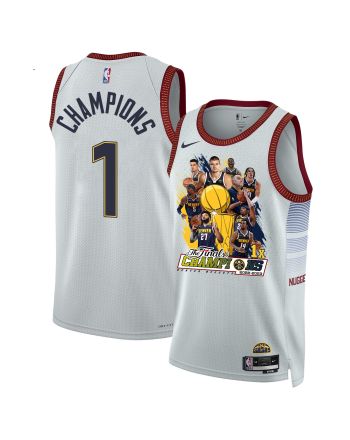 Denver Nuggets Celebrating The 2023 Champions Swingman Jersey - White