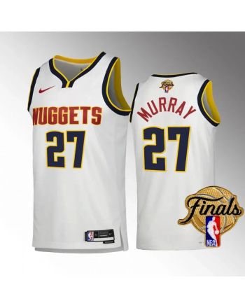 Jamal Murray 27 Denver Nuggets 2023 NBA Finals Champions Edition Jersey - White