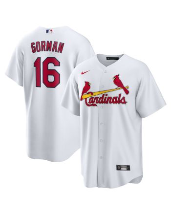 Nolan Gorman St. 16 Louis Cardinals Home Men Jersey - White