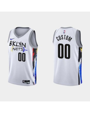 2022-23 Brooklyn Nets Custom 00 City Edition White Swingman Men Jersey