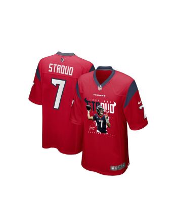 CJ Stroud 7 Houston Texans Cool Breeze Signed Game YOUTH Jersey - Red