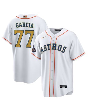 Luis Garcia 77 Houston Astros 2023 Men Jersey - White/Gold