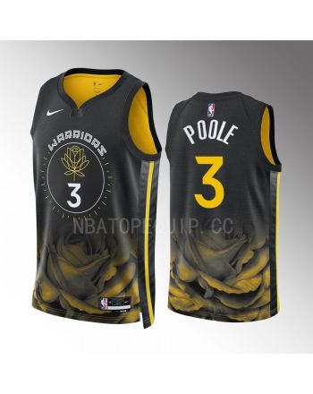 Golden State Warriors Jordan Poole 3 2022-23 City Edition Black Men Jersey Swingman