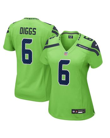 Quandre Diggs 6 Seattle Seahawks Women Game Jersey - Neon Green