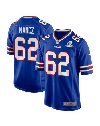 Greg Mancz 62 Buffalo Bills 2024 Divisional Patch Game Men Jersey - Royal