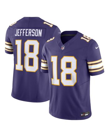 Justin Jefferson 18 Minnesota Vikings Classic Vapor F.U.S.E. Limited Men Jersey - Purple