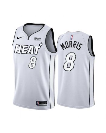 Miami Heat Markieff Morris White Hot 2022 Playoffs 8 Jersey