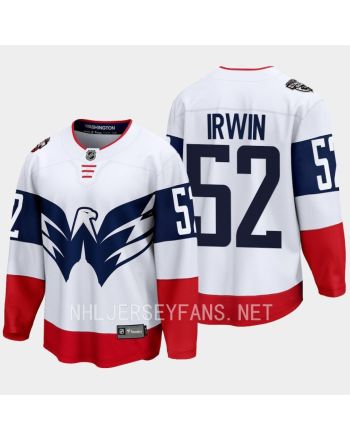 Matt Irwin 52 Washington Capitals 2023 Jersey Stadium White Primegreen