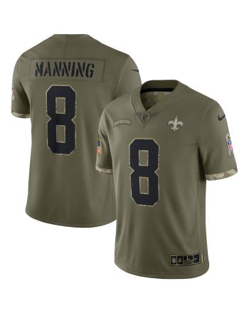 Archie Manning New Orleans Saints 2022 Salute To Service Retired Player Limited Jersey - Olive