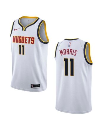 Men's Denver Nuggets 11 Monte Morris Association Swingman Jersey - Wihte