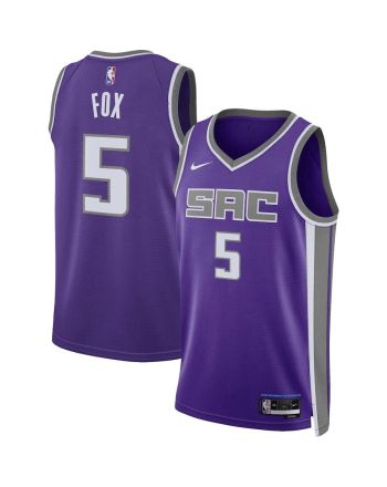 De'Aaron Fox 5 Sacramento Kings 2022/23 Swingman Jersey - Icon Edition - Purple