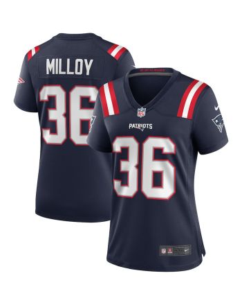 Lawyer Milloy 36 New England Patriots Women Game Retired Jersey - Navy