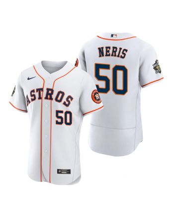 Houston Astros Hector Neris 50 White 2022-23 World Series Jersey